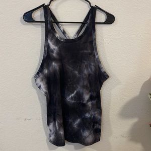 Tie dye double strap tank